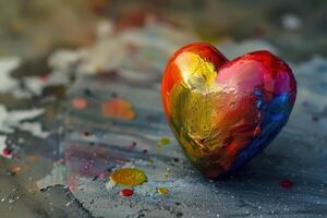 Bright and Cheerful Multicolor Heart photo