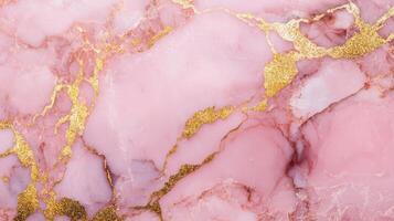Marble Texture in Pink with Golden Veining photo