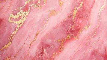 Marble Texture in Pink with Golden Veining photo