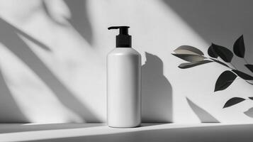 Shampoo Bottle Mock-Up for Product Photography photo