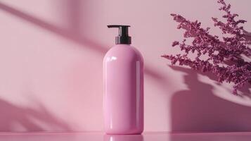 Shampoo Bottle Mock-Up for Product Photography photo