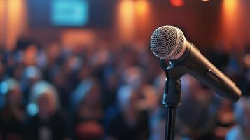 Various corporate settings for public speaking engagements. photo