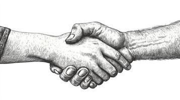 Two Hands Shaking in Agreement photo