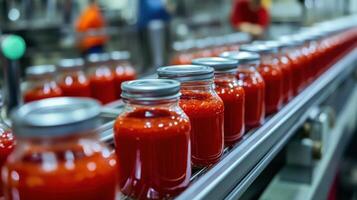 Advanced Conveyor Line for Tomato Processing in a Facility photo