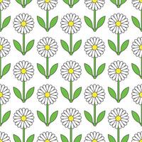 simple seamless pattern of repeating white flowers on transparent background vector