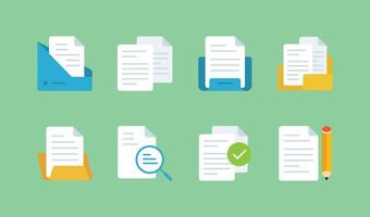 Modern documentation and office file presentation simple illustration concept design vector