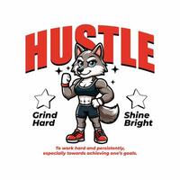 Hustle T-shirt design template. eps 10 vector