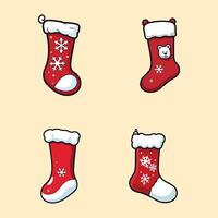 Christmas socks collection, Christmas concept Design. vector
