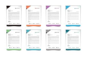 Business Letterhead Design with Template and Design. vector