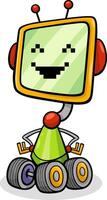 cartoon robot or droid fantasy character vector