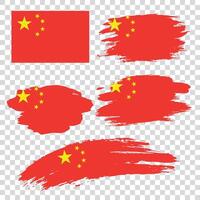 Set of flags of China vector