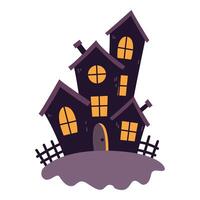 abandoned scary house in the dark vector