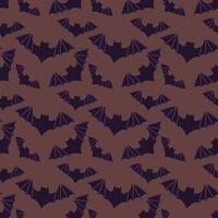 Halloween seamless pattern with bats vector