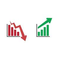 business financial chart icons vector