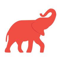 Red elephant representing one of Party of USA. Democracy vote concept. Element for print, banner, card, brochure or logo vector