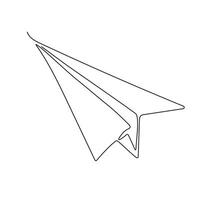 Paper plane icon set. Origami paper airplane illustration isolated outline. Minimal outline design element for print, banner, card, brochure, logo vector