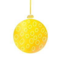 Watercolor Christmas ball. Christmas decoration. Illustration isolated on white background. Element for print, banner, card, brochure or poster vector