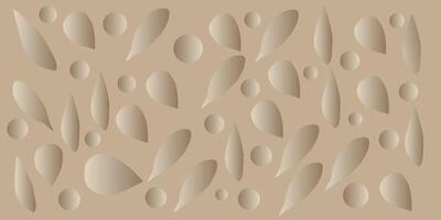 This abstract background features a leaf and circle pattern with a subtle 3D effect on a beige color palette. Ideal for a variety of creative graphic design purposes. vector