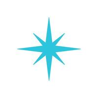 Guiding star icon. Isolated on white background. From blue icon set. vector
