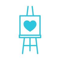 Masterpiece, Artist Canvas easel icon. Isolated on white background. From blue icon set. vector