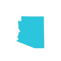 Arizona map icon. Isolated on white background. From blue icon set. vector