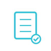 Test, exam icon. Isolated on white background. From blue icon set. vector