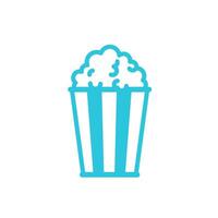 Popcorn icon. Isolated on white background. From blue icon set. vector