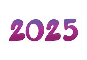 2025 Happy New Year Design Purple Art Abstract Illustration vector