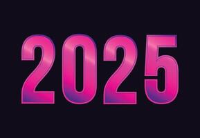 2025 Happy New Year Design Pink Elegant Art Abstract Illustration vector