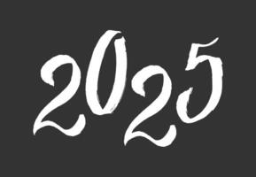 2025 Happy New Year Scribble Design Abstract Illustration vector