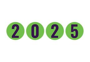 2025 Happy New Year Elegant Green Design Abstract Illustration vector