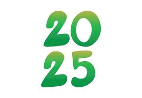 2025 Happy New Year Design Green Art Abstract Illustration vector