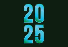 2025 Happy New Year Design Blue Elegant Art Abstract Illustration vector