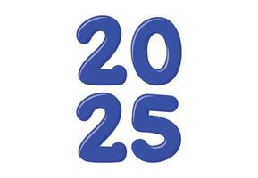 2025 Happy New Year Blue Art Design Abstract Illustration vector
