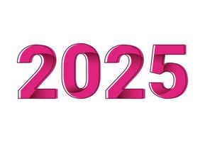 2025 Happy New Year Design Pink Abstract Illustration vector