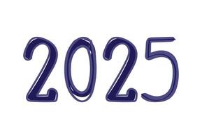 2025 Happy New Year Scribble Blue Design Abstract Logo Symbol Illustration vector
