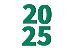 2025 Happy New Year Design Green Elegant Abstract Illustration vector