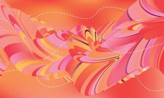 Abstract futuristic wavy background template. Surreal fluid shapes design backdrop. vector