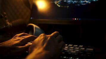 hands typing on a computer keyboard video