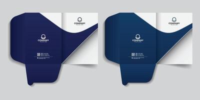 Modern and stylish file folder report cover stationery template, with creative colorful design, logo and contacts section vector
