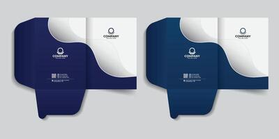 File folder design with creative color and report cover stationery template, abstract and corporate style background. vector