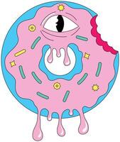 Donut with eye vector