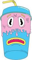 Slime oozing milkshake vector
