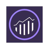 Adobe Analytics Dashboard mobile application icon vector