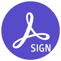 Adobe Sign mobile application icon vector