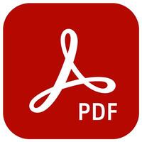 Adobe Acrobat Reader mobile application icon vector