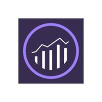 Adobe Analytics Dashboard mobile application icon vector
