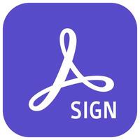 Adobe Sign mobile application icon vector