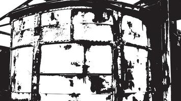 Cracked and Worn Distressed Monochrome Texture with Grunge Overlay for Vintage Background and Texture Effects vector