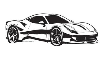 Modern Car Black Silhouette Monochrome Overlay on White Canvas for Background, Texture, and Depth Layers vector